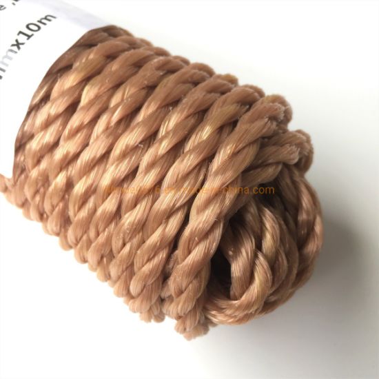 6mmx10m Beige Heavy Duty Twisted Polypropylene Rope Terapung PP Rope Boat Rope Sailing Camping Secure Line Pakaian Line